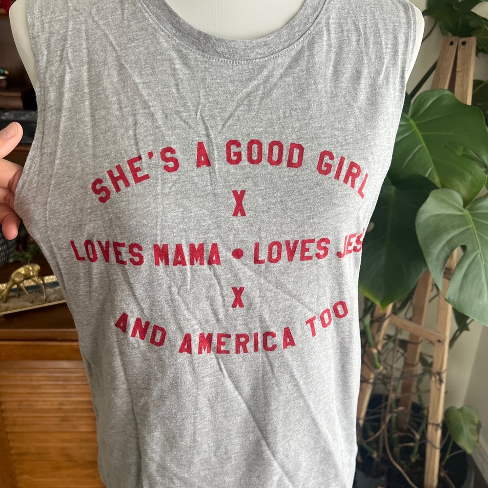 Grey Graphic Country Song Tank M/L - Picture 5 of 7